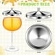 thumbnail image 3 of 6 Pcs Stainless Steel Wine Glass Covers Cup Covers Wine Glass Covers, 3 of 5