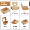 thumbnail image 4 of 60 Pcs Kraft Soap Box with Window Soap Boxes for Homemade Soap Clear Window Boxes for Soap Soap Making Supplies Packaging, 4 of 5