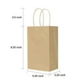 thumbnail image 7 of 100pcs 5.25x3.25x8.25 Inch Small Plain Natural Paper Gift Bags with Handles Bulk, Kraft Bags for Birthday Party Favors Grocery Retail Shopping Business Goody Craft Bags Cub (Brown 100 Count), 7 of 7