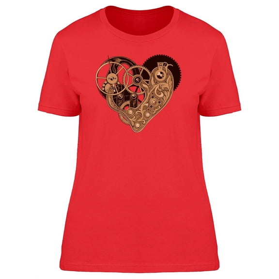 Mechanical Steampunk Heart T-Shirt Women -Image by Shutterstock, Female Large