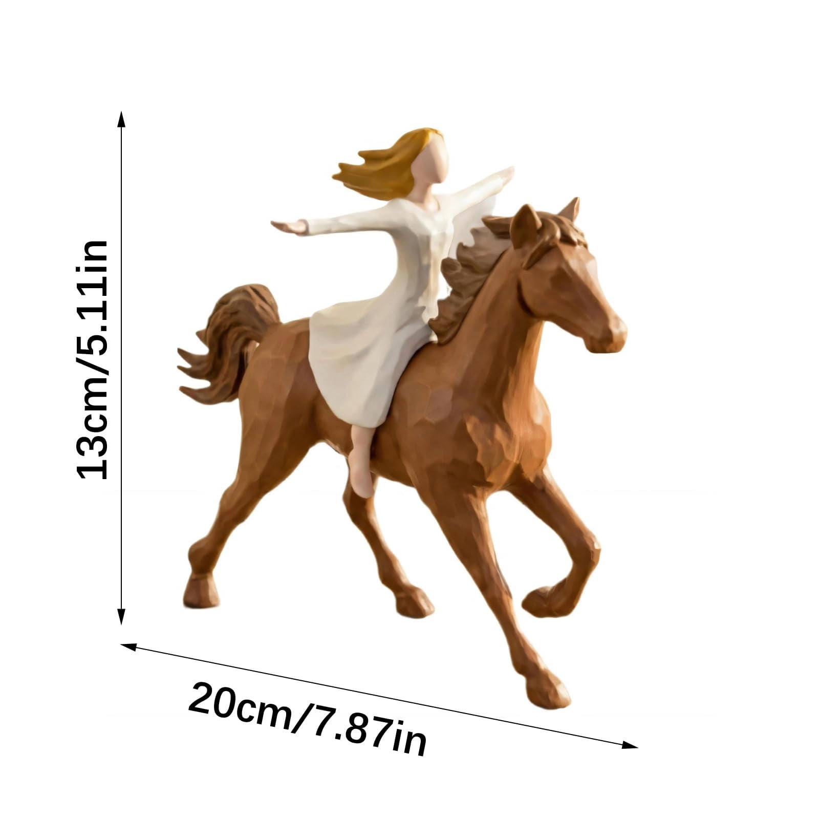 Horse Gifts for Girls Women - Girl Riding Horses Figurine Gifts for Horse Lovers Women Sculpted Hand-Painted Resin Decor Cowgirl Equestrian Gifts Stuff