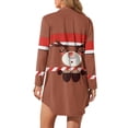 thumbnail image 2 of Yuyamidu Christmas Nightgowns for Adult Women Cute Reindeer Button Pajama Dress Size L Brown Nightgown Breastfeeding Shirt Long Sleeve Sleepwear with Pocket, 2 of 7
