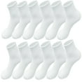 thumbnail image 3 of Men's High Quality Cotton Cushioned White Ankle Crew Socks Size 9-13, 3 of 7
