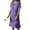 Purple, variant on CIENVNSTG Women's Short Sleeve Linen Dress Crewneck Casual Plus Size Summer Flowy Vacation Midi Dresses Beach Sundress 2026 Black XL