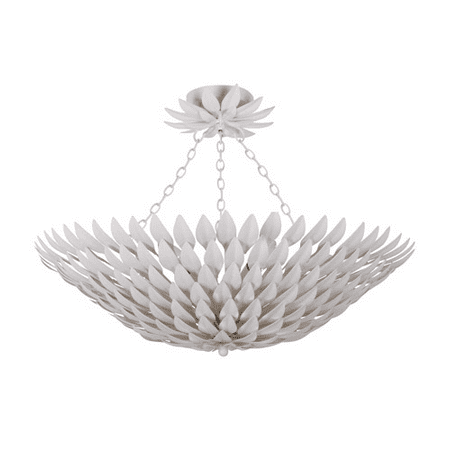 

Semi Flush Mounts 6 Light With Matte White Wrought Iron 25 inch 360 Watts - World of Lighting