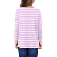 thumbnail image 3 of CCRFTGI Big Sister Shirts for Girls Size 10-12 Long Sleeve Cute Pink Striped T-shirt for kids Holiday Crewneck Tshirts Casual Spring Day Gifts for Girls Pink 13-14 Years, 3 of 4