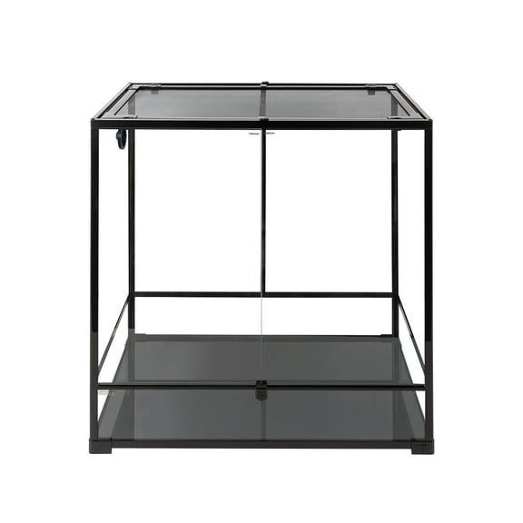 GUZZLO Full Glass 100 Gallon Reptile Tank, Front Opening Reptile Terrarium 36" x 18"x 36", Double Hinged Opening Doors & Top Screen Ventilation