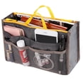 thumbnail image 1 of Travel Insert Handbag for Women  Cosmetic Makeup Purse Insert Liner Pouch Organizer Bag in Bag with 13 Pockets Functional, 1 of 7