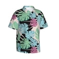thumbnail image 2 of Hawaiian Shirt For Men, Banana Leaves_C Mens Button Down Short Sleeve Shirt, Summer Beach Shirts For Men, 2 of 2