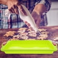 thumbnail image 5 of Himition Baking Plate Silicone Tray Portable Storage Cake Biscuit Bread Baking Tray for Home Store with Handle (Green), 5 of 6