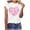 White-A, variant on WREESH Womens Pink Ribbon Heart Print Shirts Breast Cancer Awareness T-Shirts Basic Short Sleeve Creweck Tee Tops Trendy Casual Workout Blouses White A