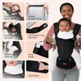 thumbnail image 7 of BabbleRoo Grow Baby Carrier – 6-in-1 Ergonomic Hip Seat, Convertible Infant Baby Carrier & Toddler Carrier – Black, 7 of 7