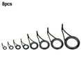 thumbnail image 1 of 8Pcs Mixed Size Fishing Top Rings Rod Pole Repair Kit Line Guides Eyes Sets Hot Sale Fishing Rod Guide Replacement Parts, 1 of 9