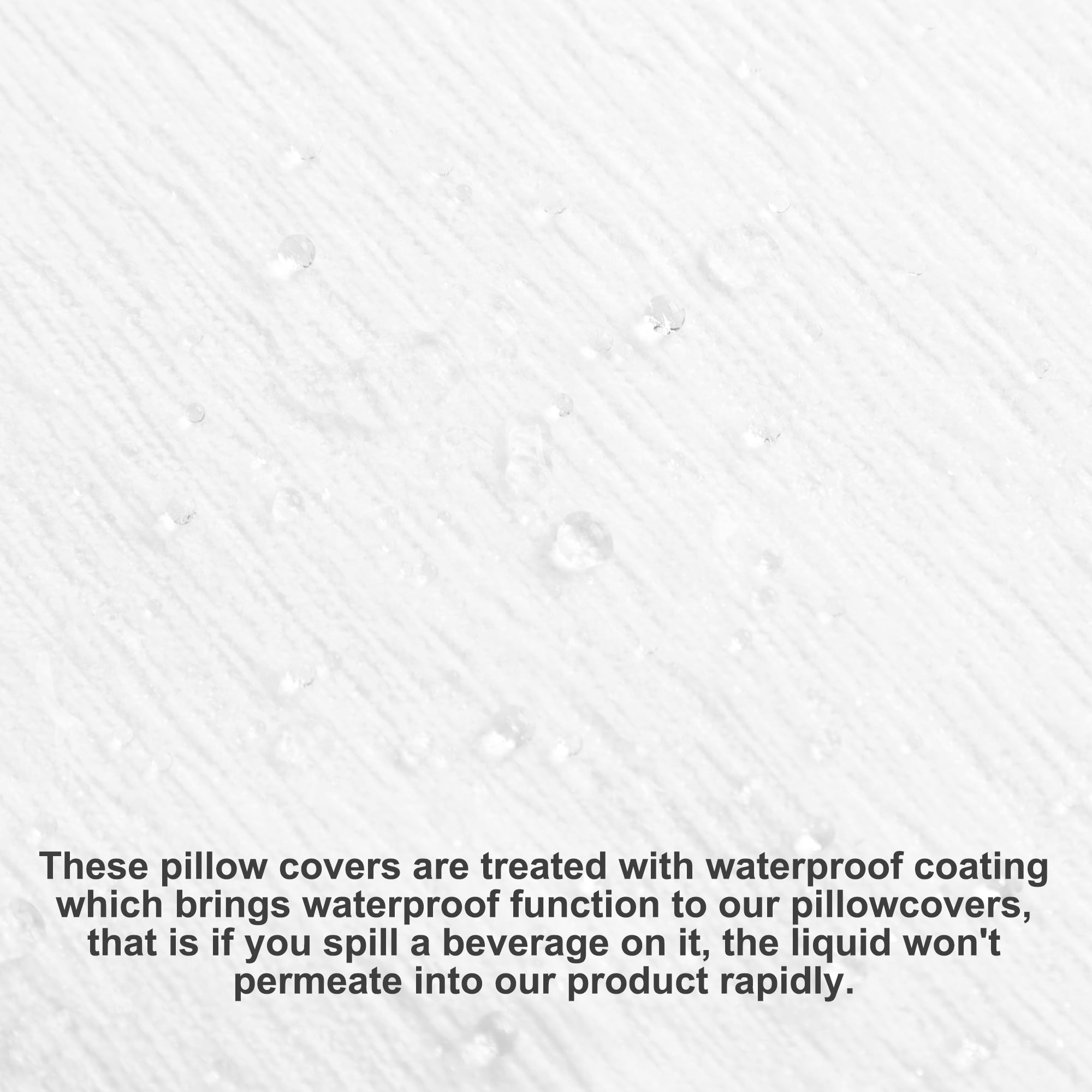 Unique Bargains Soft Water Repellent Throw Pillow Covers White 16"x16"
