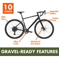 thumbnail image 5 of Ozark Trail G.2 Rebel Drop Bar Gravel Bike, 700C Wheels, Large Frame, Fits Riders 5'9" - 6'2"+, Black, Adult, 5 of 9