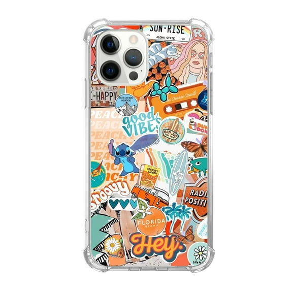 Peachy Aesthetic Case for iPhone 11 Pro,Aesthetic Art Design TPU Shock-proof Cover Case