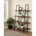 thumbnail image 4 of HomeRoots 79" Brown and Black Acacia Live Edge Vertical Step Open Back Bookcase, 4 of 7