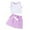 Purple, variant on Toddler Summer Outfits Purple Sleeveless Casual Tank + Shorts Pants Girls 2 Piece Outfits Toddler Girl Clothes 2-3Y