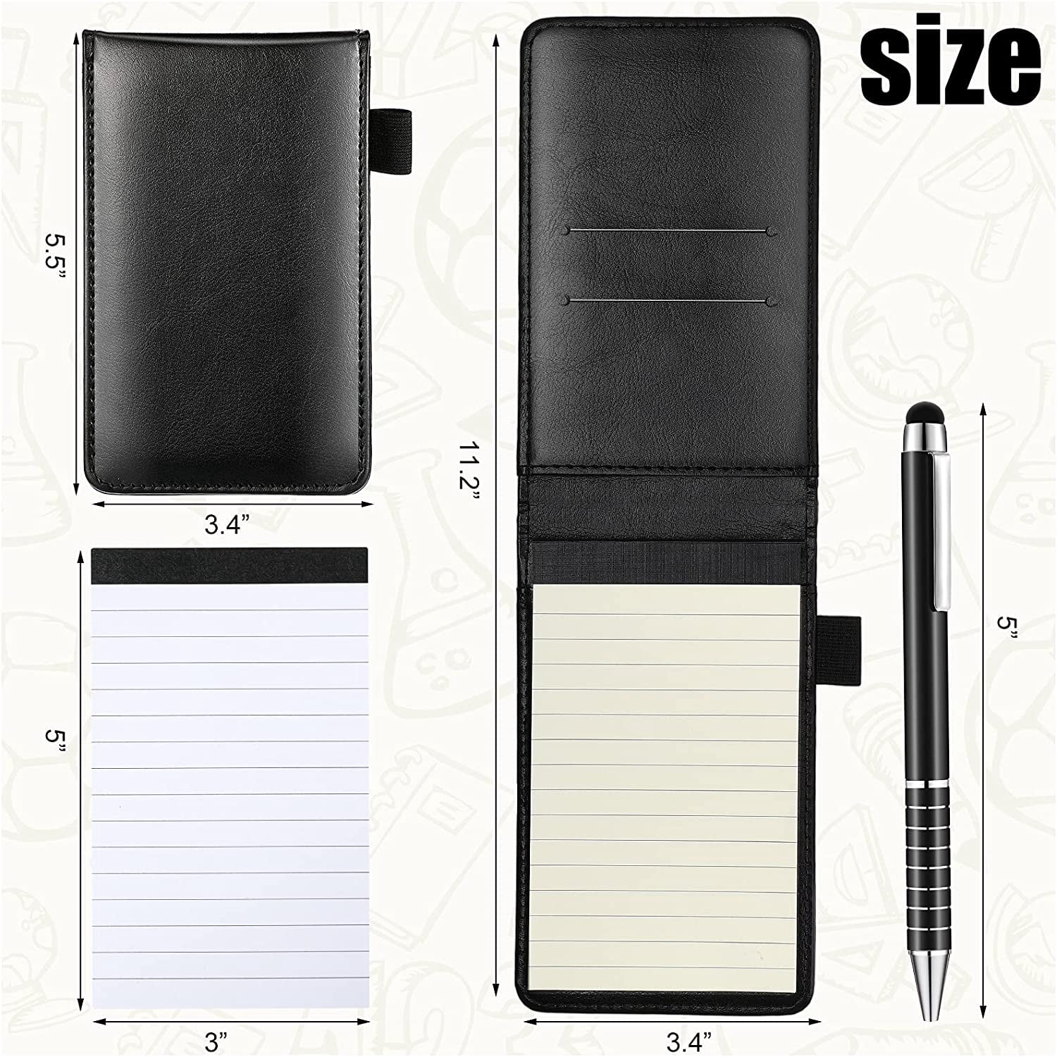 12 Pack Note Pads Refills 3 x 5 Inch Memo Pads Writing Pads, White Small Notepads Scratch Pads Mini Notepad with 30 Sheets Lined Paper in Each Pad 3 x 5 inch","style_name":"12 Pack