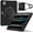 Black, variant on REQO Slim Ripple Silicon+PC Case for iPad Pro 11 inch 2024: w/ [Pencil Holder] Swivel Hanging Ring Handle Grip Kickstand Hybrid Shockproof Armor Cover