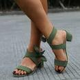 thumbnail image 4 of adviicd Shoes Women Size 7 High Heel Pumps Color Toe High Fish Heels Solid Bow High Heels for Women Size 12 to 13, 4 of 5