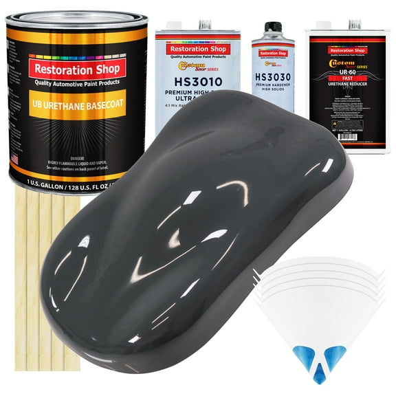 Machinery Gray Gallon URETHANE BASECOAT CLEARCOAT Car Paint FAST Kit