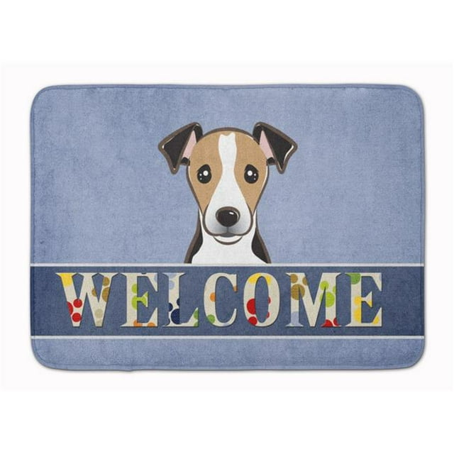 Carolines Treasures BB1447RUG Jack Russell Terrier Welcome Machine Washable Memory Foam Mat