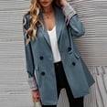thumbnail image 3 of Chaqueta De Traje De Mujer, Botones De Doble Fila Elegante Chaqueta De Traje De Bolsillo De Manga Larga Para Mujer Para Citas Para Club ANGGREK JI1711, 3 of 4