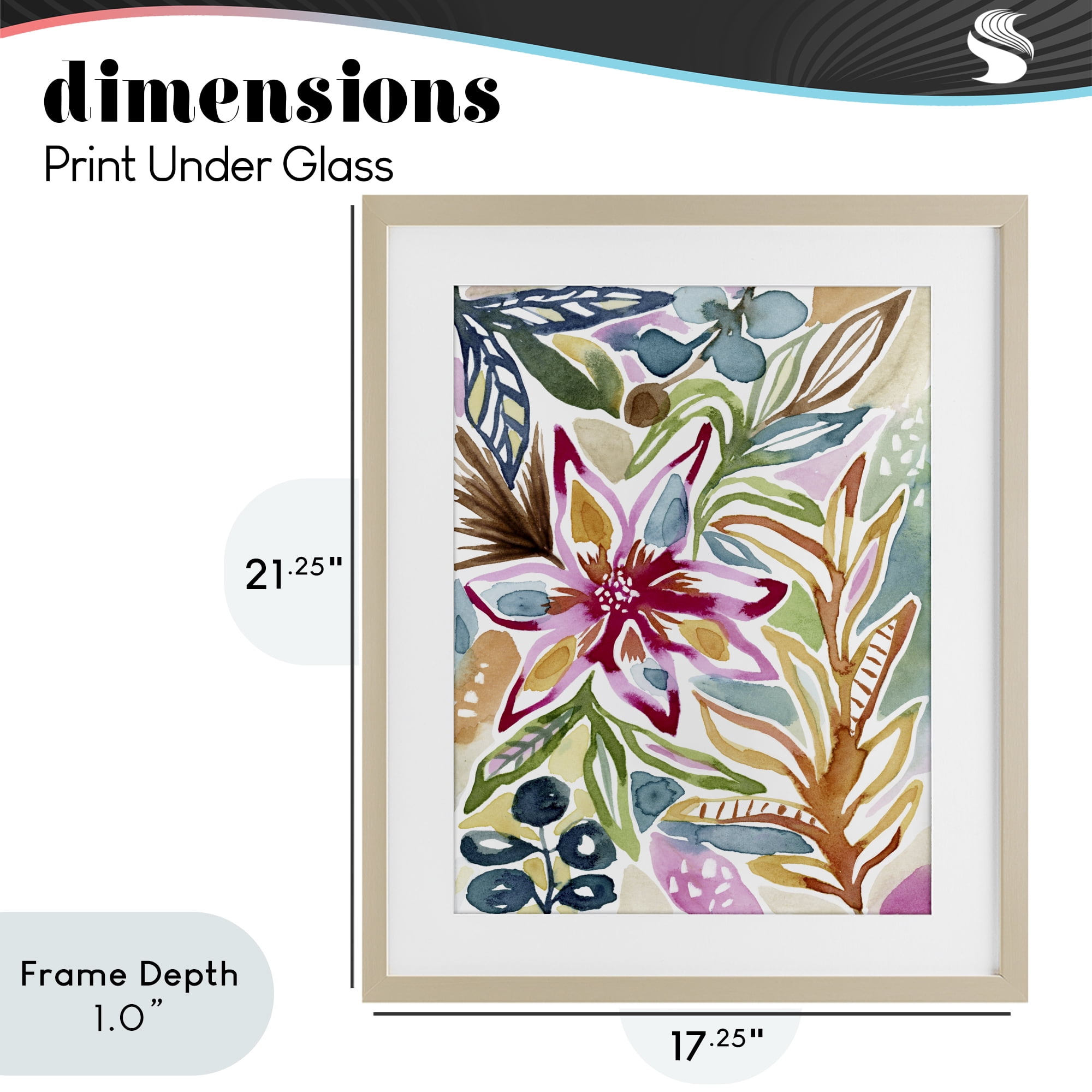Stupell Industries Vibrant Garden Impressions Birch Framed Print Under Glass, design by Lisa Nohren