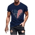 thumbnail image 2 of Tops para hombre, blusas y camisas de manga corta con cuello redondo para hombre, jersey informal de moda con estampado de cuello redondo para hombre, pantalones cortos deportivos para fitness, blusa, 2 of 5