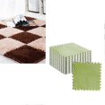 thumbnail image 2 of 10pcs Plush Puzzle Floor Foam Mat Tiles Fluffy Cuttable Anti Slip Interlocking Carpet Tiles Fluorescent Green, 2 of 4