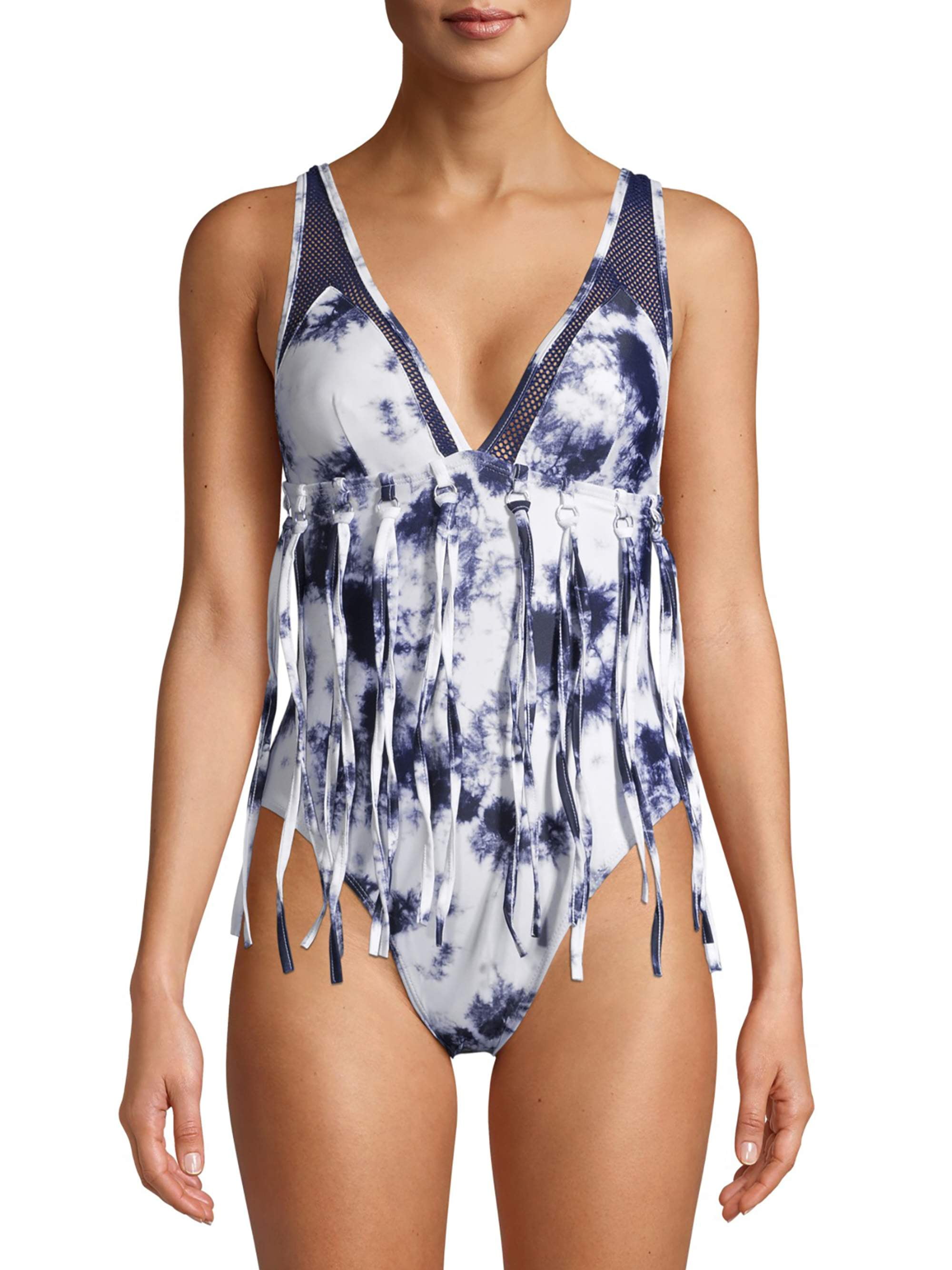 fringe one piece swimsuit