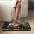 thumbnail image 4 of 1pc Bouquet of Flowers Absorbent Non-Slip Bathroom Thickened Flannel Rug Decor,Soft,Quick Drying,Suitable For Indoor/outdoor Use,Bathrooms,Bedrooms,Kitchens,Terrace,Laundry Rooms,16"x24", 4 of 9