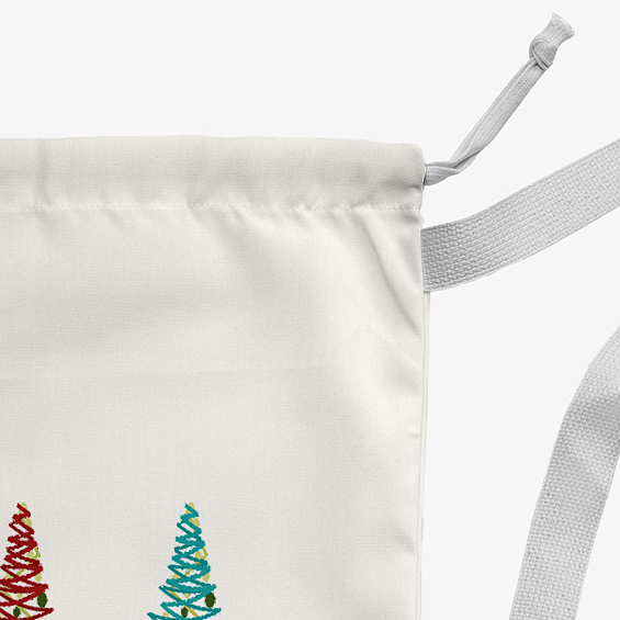 Simply Daisy Merry Trees 18 x 29 in Multi Laundry Bag