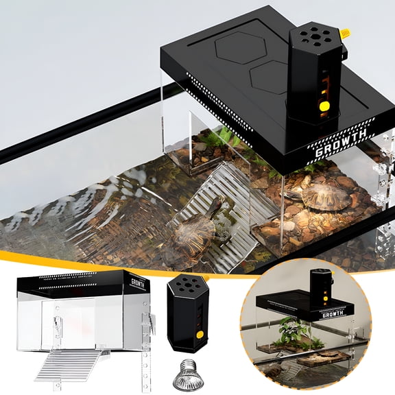 ACDANC Large Acrylic Turtle Platform, Terrarium Accessories for Reptiles, Sunbathing Platform for Turtles, Aquarium Platform for Amphibians, Durable