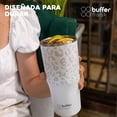 thumbnail image 4 of Vaso Térmico Buffer Flask Leopardo Blanco 700 ml Acero Inoxidable Tapa Anti Derrame para Bebidas Frí, 4 of 8
