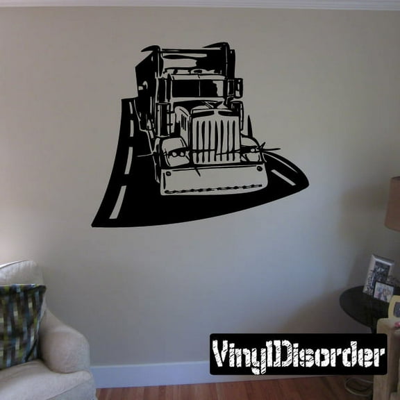 Semi Truck Wall Decal - Vinyl Decal - Car Decal - DC 063 - 36 Inches