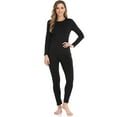 thumbnail image 4 of Ropa interior térmica para mujer Long Johns mujer con forro polar, capa base para mujer clima frío parte superior inferior, 4 of 5