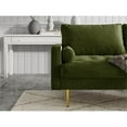 thumbnail image 6 of Pemberly Row 58" Upholstered Velvet & Metal Loveseat in Green, 6 of 11