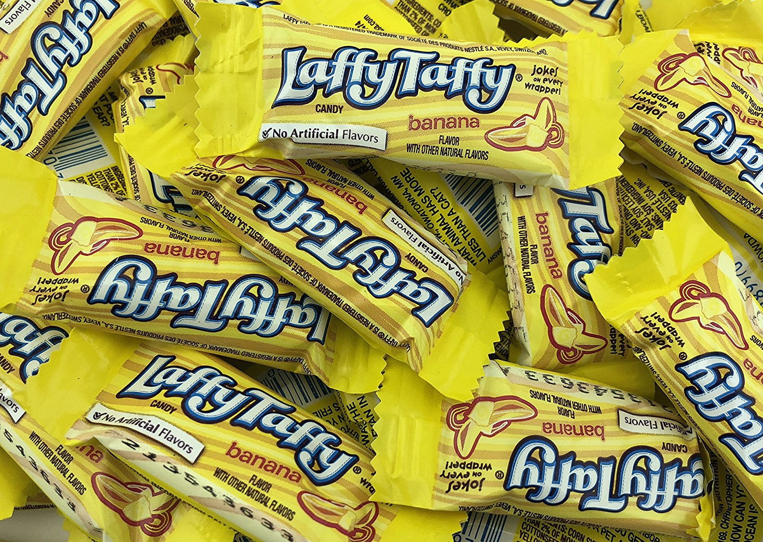 Wonka Laffy Taffy Banana Flavor (Pack of 2 Pounds)