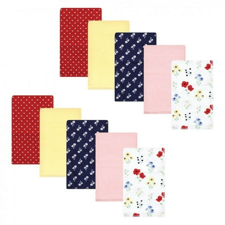 UPC: 0660168146530 | Hudson Baby Infant Girl Cotton Flannel Burp Cloths Wildflower One Size
