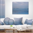 thumbnail image 3 of Designart Light Blue Sunset at Lung Kwu Tan Beach - Landscape Printed Throw Pillow - 18x18, 3 of 4