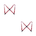 thumbnail image 4 of pitrice Unisex Brace Replacement Korean Easy Matching Elastic Back Braces Red 2Set, 4 of 6