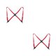 thumbnail image 4 of Minnieouse Poliéster Unisex Brace Reemplazo Easy Matching Universal Adultos Portable Color Sólido Braces con 2 Clips Rojo Rojo 2piezas, 4 of 6