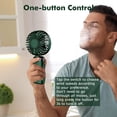 thumbnail image 3 of XUANYI-Handheld Fan, Mini Portable Fan Usb Rechargeable, Small Pocket Fan 5 Speeds With Lanyard And Base, Built-In 4200Mah Battery Usb Desk Fan Foldable For Office, Outdoor, Home, School(Green), 3 of 6