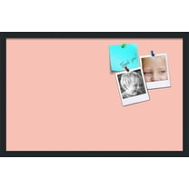 PinPix 28x18 Custom Cork Bulletin Board Pink Pastel Poster Board Has a Fabric Style Canvas Finish, Framed in Pink Pastel, by ArtToFrames (PinPix-1813)