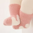 thumbnail image 3 of SHTXOZHI Infant Baby Fuzzy Slipper Socks Fleece Lined Plush Socks Todder Boys Girls Winter Warm Sleeping Sock, 3 of 5