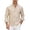 Beige*, variant on RUTAYY Men's Shirts Long Sleeve Solid Color Casual Everyday Comfortable Button Down with Button Tops Work Beach Blouse