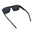 thumbnail image 5 of SA106 Mens Polarized Flat Top Square Sunglasses Matte Finish Rectangular UV400 Anti Glare Driving Shiny Black Frame - Black Lens, 5 of 6