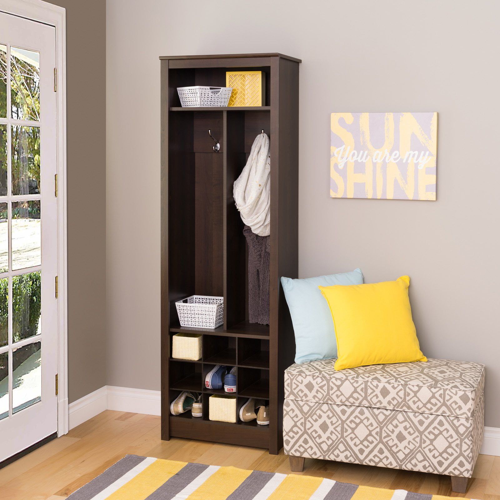 Prepac Space Saving Entryway Organizer With Shoe Storage Espresso Prepac Space Saving Entryway Organizer With Shoe Storage Espresso Com